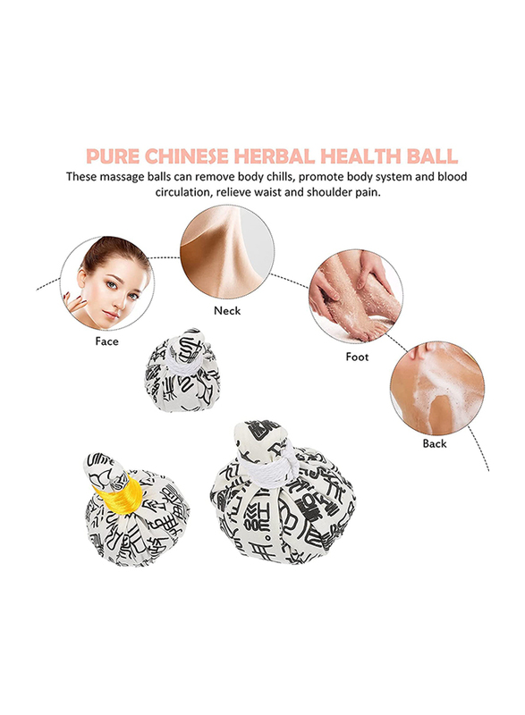 I.E SPA Herbal Compress Therapy Massage Ball, 3 Pieces