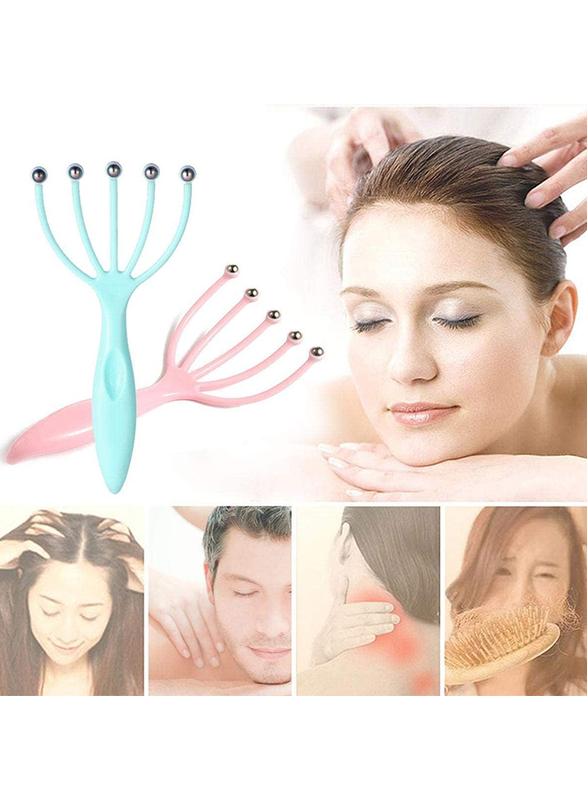 La Perla Tech Head Massager Handheld Claw Spa Scalp Massager Tool for Head Scratcher, Neck & Back Body Massage, Hair Growth, Muscle Relax & Blood Circulation