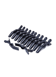 Doubtless Bay Alligator Croc Stylist Hair Clips, Black, 12 Pieces