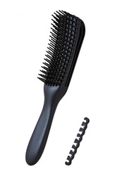 La Perla Tech ProBeauty Uae Natural Wet Hair Detangler Brush for Kinky Curly Hair, Black, 1 Piece