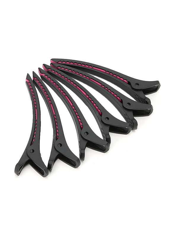 

‎la Perla Tech La Perla Tech Plastic Professional DIY Sectioning Duckbill Hair Clips for All Hair Types, 6 Pieces, Black