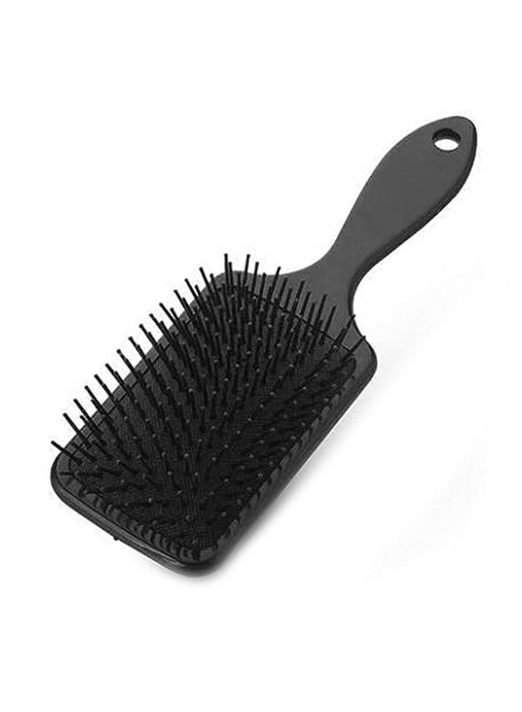 

‎la Perla Tech La Perla Tech Large Square Air Cushion Paddle Brush with Ball Tip Bristles for All Hair Types, Black