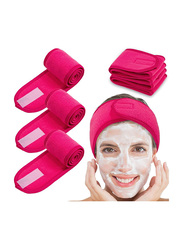 La Perla Tech Spa Facial Head Wrap Terry Cloth Headband, Red, 1 Piece