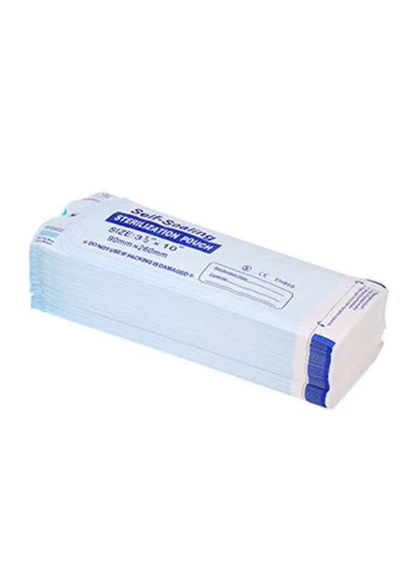 

Generic Self Sealing Sterilization Medical Grade Paper, 200 Pieces, White/Blue