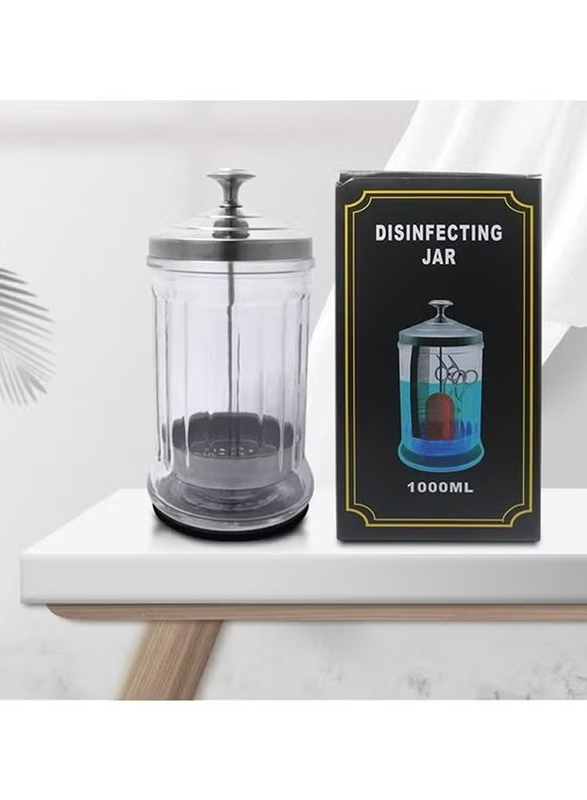 Salon Comb Sanitizing Disinfection Jar, 100ml, Transparent