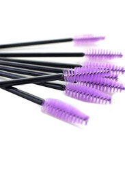 Disposable Eyelash Mascara Brushes, 50 Pieces, Black/Purple