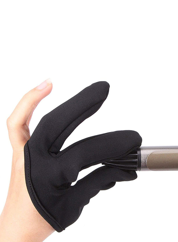 Migvela-AE Reusable Heat Resistant Hair Straightener Curling Protective Glove, Black