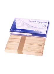 La Perla Tech Disposable Wooden Tongue Depressor Waxing Spatula, 100 Pieces