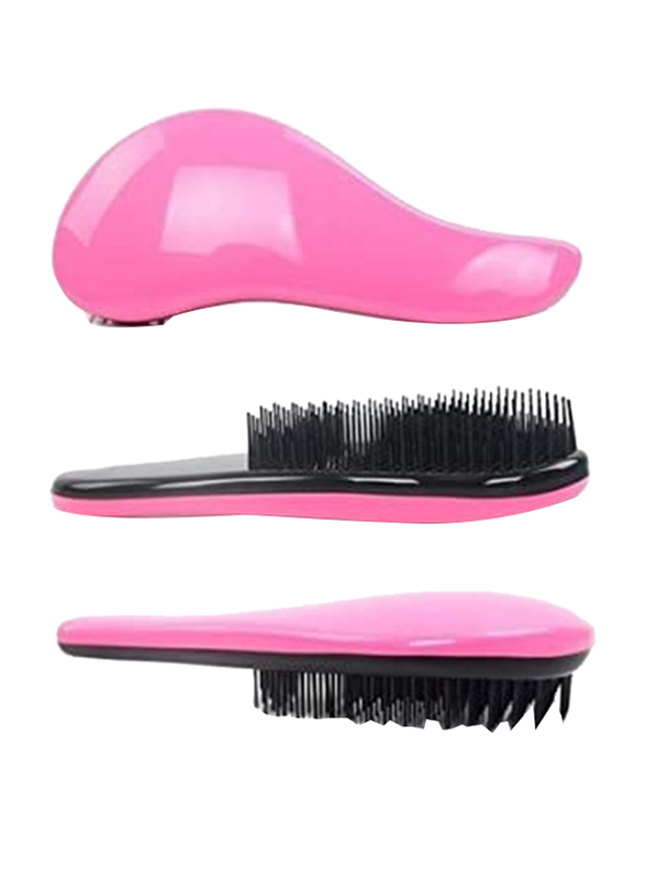 Onetech Anti-Static Plastic Hair Brushes, Pink/Black