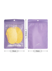 Anself, South Fin Face Cleaning Sponge Puff, 2 Pieces, Yellow