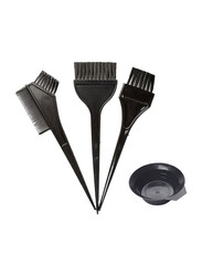 Hair Coloring Suit Salon Tool, 4 Pieces, Black