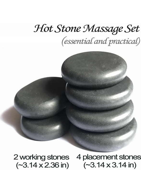 ActiveBliss Large Essential Massage Stones Set, 6 Pieces