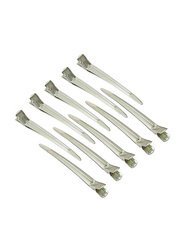 Onetech Metal Hair Clips, Silver, 10 Pieces