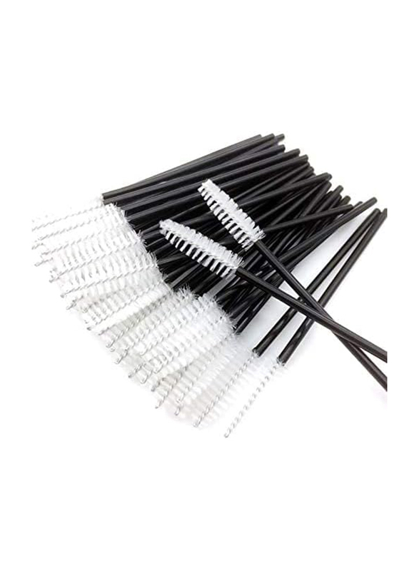 Eyelash Mascara Applicator Disposable Brush, 100 Pieces, Black