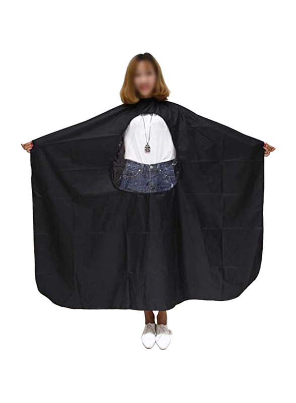 ZHE-Scissors Waterproof Hair Cutting Cape for All Hair Types, Black