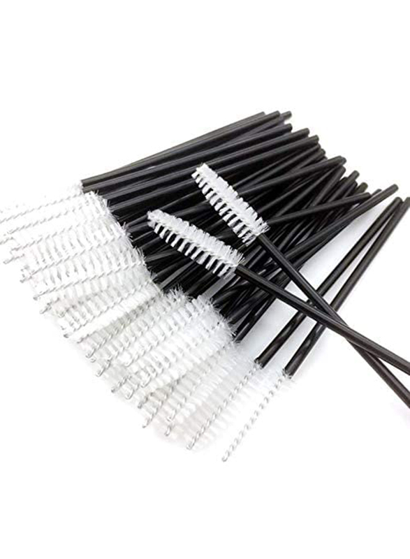 Eyelash Mascara Applicator Disposable Brush, 100 Pieces, Black