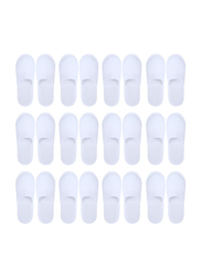 St Ives S Aneco Disposable Spa Slippers, 12 Pairs, Fits up to US Men Size 10 and Women Size 11, White