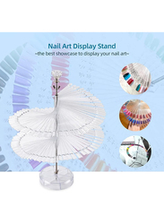 La Perla Tech 120 Grid Nail Art Display Stand Fan Shaped False Nail Color, Clear