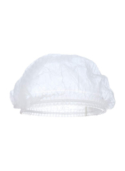 Botrong Disposable Non-Woven Paper Caps, White, 100 Pieces