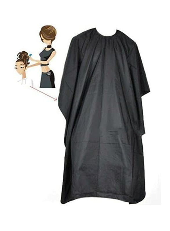 I.E. Salon Barber Cape Gown for Hair Cutting, Black