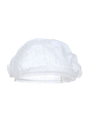 30 x 10 x 30cm Non-woven Disposable Pleated Anti Dust Bath Caps for All Hair Types, White, 200-Pieces