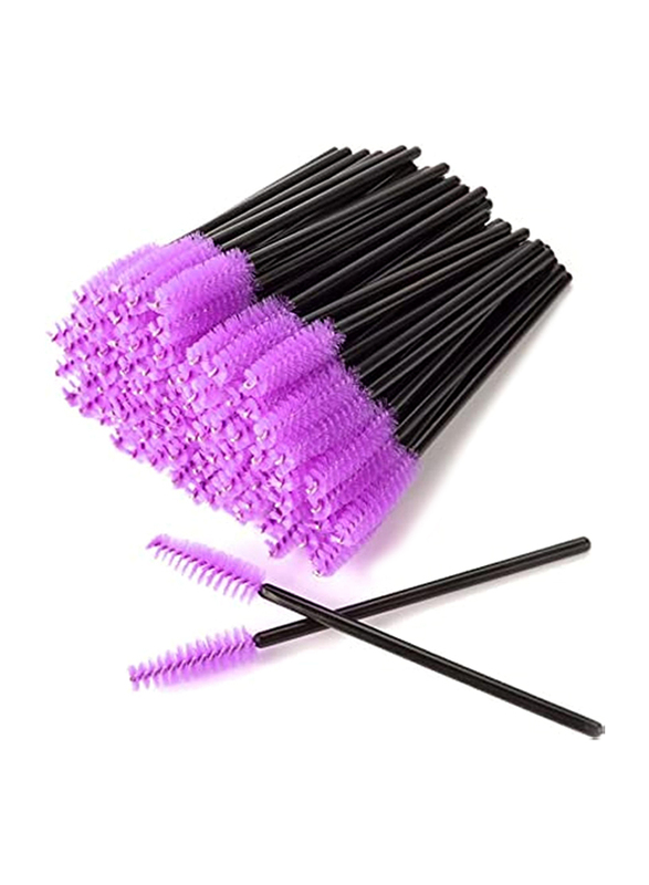La Perla Tech Eyelash Brush Mascara Brushes, 50 Pieces, Black/Pink