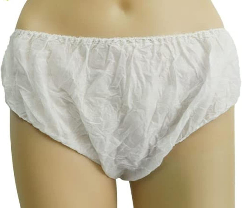 La Perla Tech Disposable Non Woven Brief Panties, 50 Pieces, White