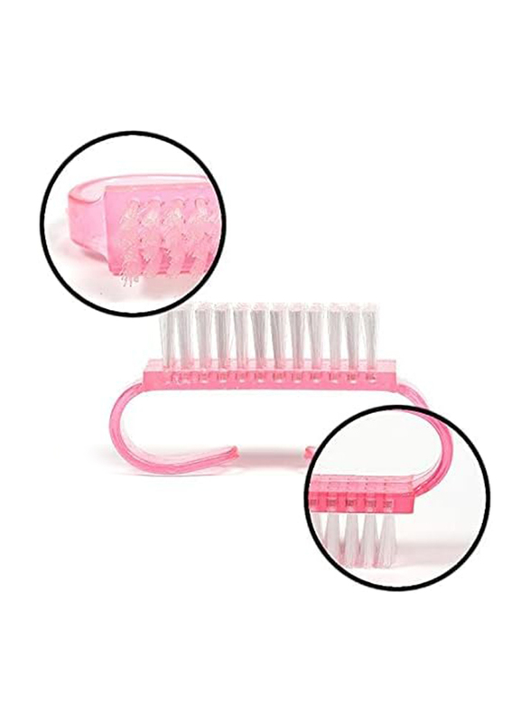 Nail Cleaning Brushes for Manicure & Pedicure Tools Nail Brushes, 3 Pieces, Pink/Blue