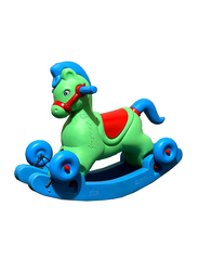 Jumbo Rocking Horse with Wheels, Ages 2+, Green/Blue/Red