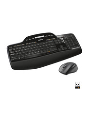 Logitech MK710 Wireless Keyboard and Mouse Combo Set with 2.4GHz Advanced Wireless Mouse & Multimedia Keys, 3-Year Battery Life, English/Arabic Keyboard, Black