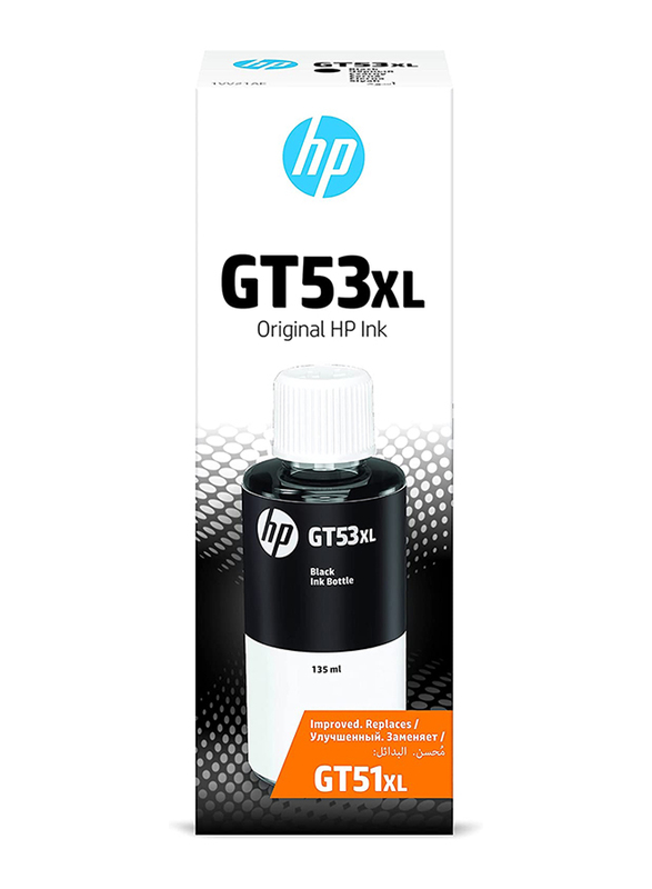 HP GT53XL Black Original Ink Bottle, 135ml