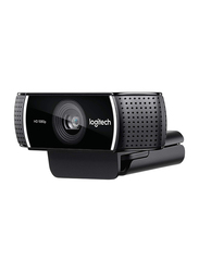 Logitech C922 Pro Stream Hyper Fast Streaming Webcam with Stereo Audio and HD Light Correction, Black