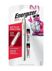 Energizer Aluminum LED Flashlight Pen With 2 AAA Batteries, Silver