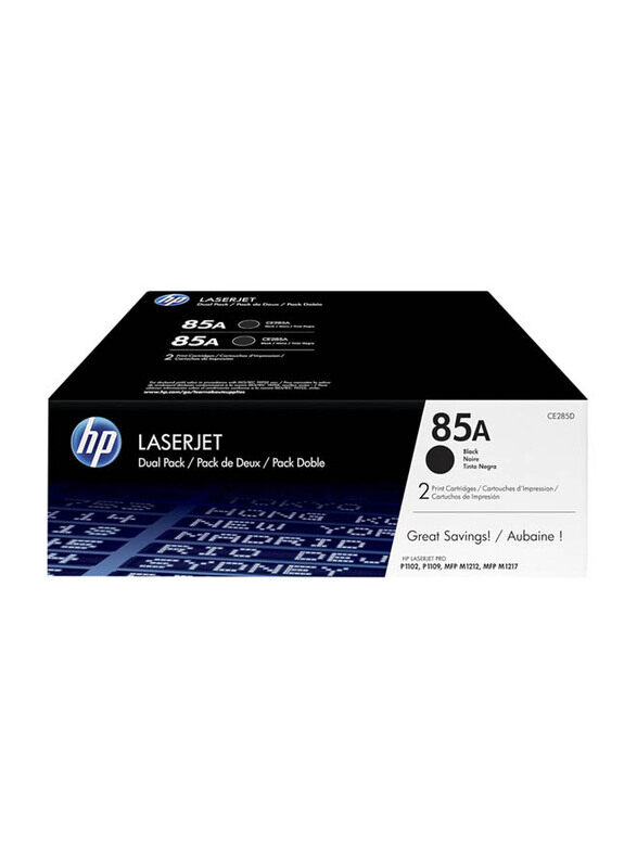 

HP Black 85A 2-Pack Original Laserjet Print Cartridge, CE285D