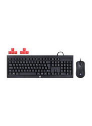 HP KM100 Gaming English Keyboard and Mouse, 1QW64AA, Black