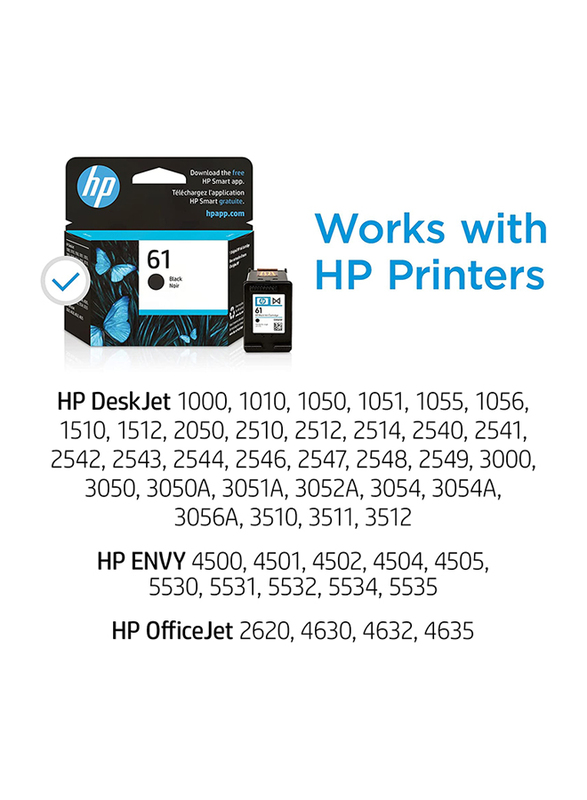 HP 61 Black Original Ink Advantage Cartridges