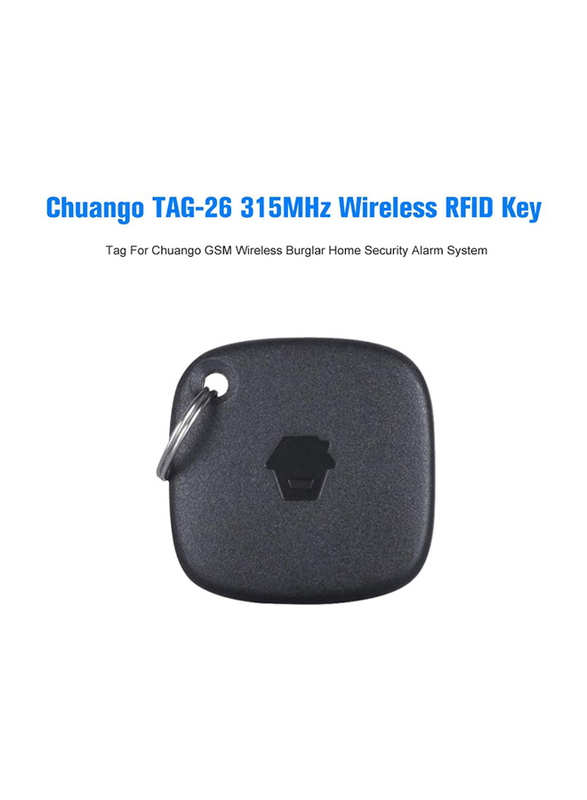 Chuango TAG-26 315MHz Wireless RFID Key Tag for GSM Wireless Burglar Home Security Alarm System, Black