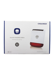 Chuango PIR Motion Sensor 315Mhz Solar-Powered Dual-Tech Intelligent Motion Detector Burglar Security Alarm System, White/Red