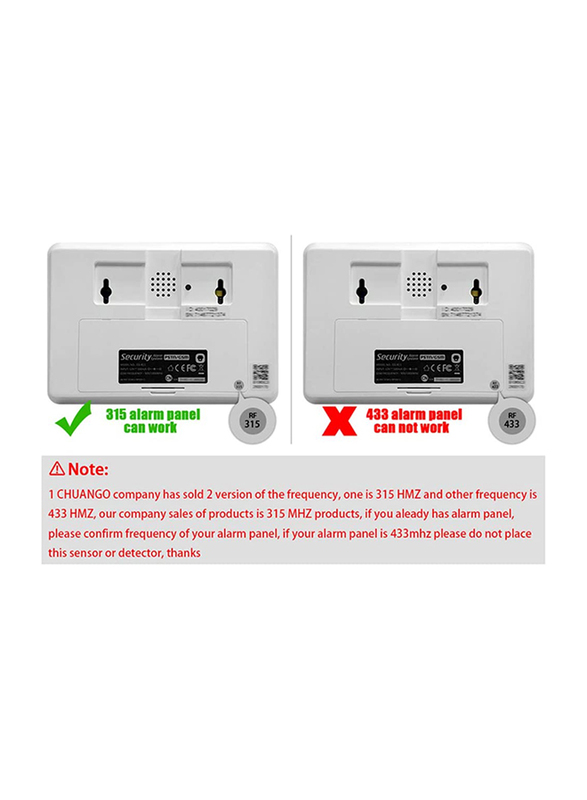 GoolRC Chuango SOS-100 Caregiver Pager Wireless Remote Call Button SOS/Emergency Button for Help Home Secure Alarm System, White/Red