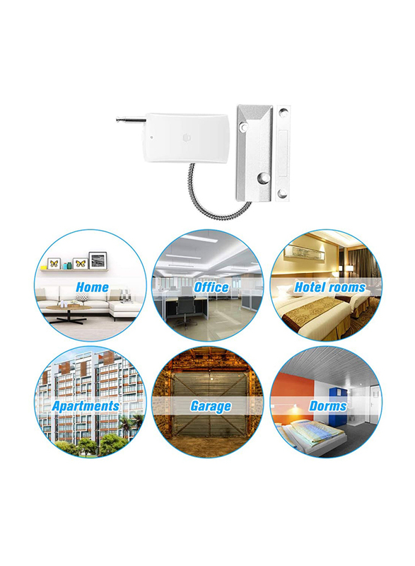 Chuango DWC-55 Wireless 315MHz Roller Shutter Magnetic Switch Door/Window Sensor for Home Burglar Alarm System, White