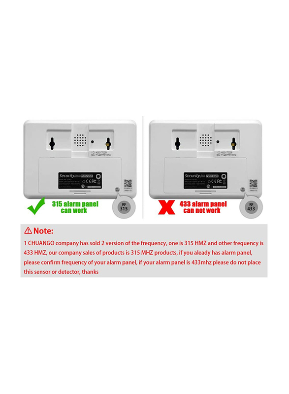 Docooler-2 RC-80 4 Buttons Wireless Remote Controller with Keychain for Smart Home Security Alarm System, Black