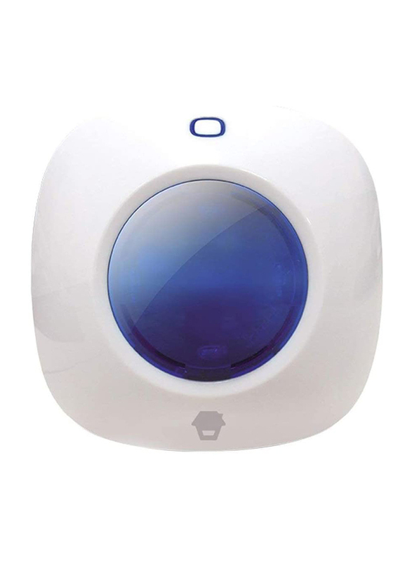 Chuango 315MHz Wireless Sound Strobe Siren Flash Light Alarm, White/Blue