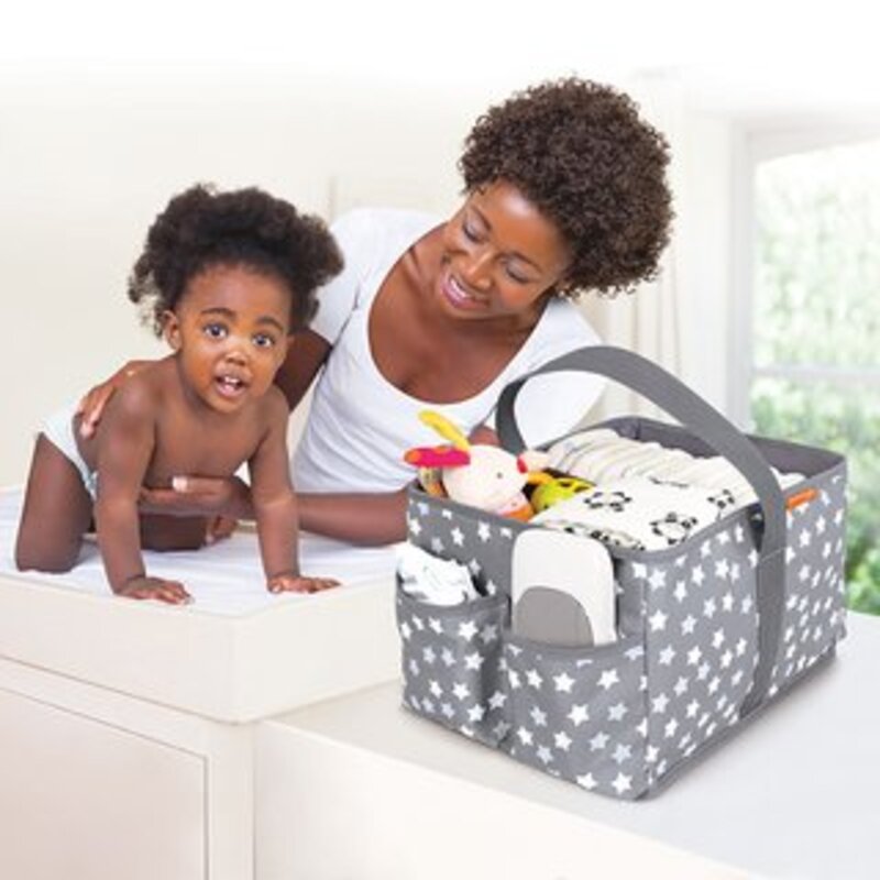 Dreambaby Nappy Organiser/Caddy - Grey stars