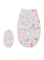Hudson Baby Forest Plush Swaddle Wrap for Baby Girls, 0-3 Months, Pink