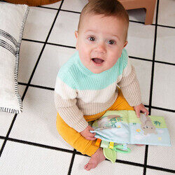 Ingenuity - ITY by Ingenuity Soft Book, BPA Free, Ideal for Stroller Handles and Diaper Bags, Ages 0 Months and Up- Nate