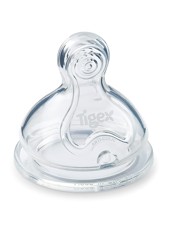 Tigex Autonomy+ Silicone Anti-Colic Teats, 2 Pieces, Clear
