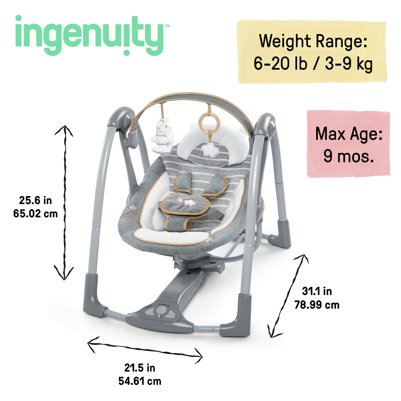 INGENUITY SNG PORTABLE SWING BOUT:BELLA TEDDY