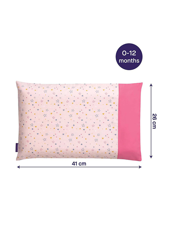 Clevamama Cleva Foam Baby Pillow Case, Pink