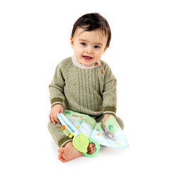 Ingenuity - ITY by Ingenuity Soft Book, BPA Free, Ideal for Stroller Handles and Diaper Bags, Ages 0 Months and Up- Nate