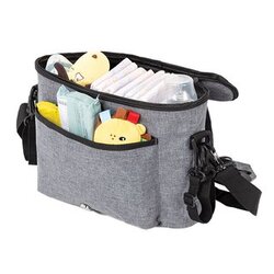 Dreambaby 3-in-1 Travel Bag - Baby Changing Bag, Stroller Bag, Car Back Seat Organiser - Grey